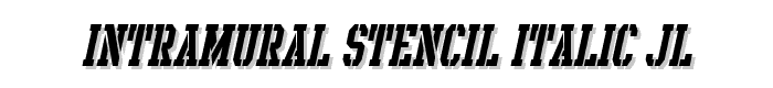 Intramural Stencil Italic JL font